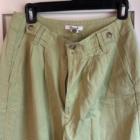 Madewell Pale Lemongrass Harlow Wide Leg Pant Size 4 - Picture 2 of 5